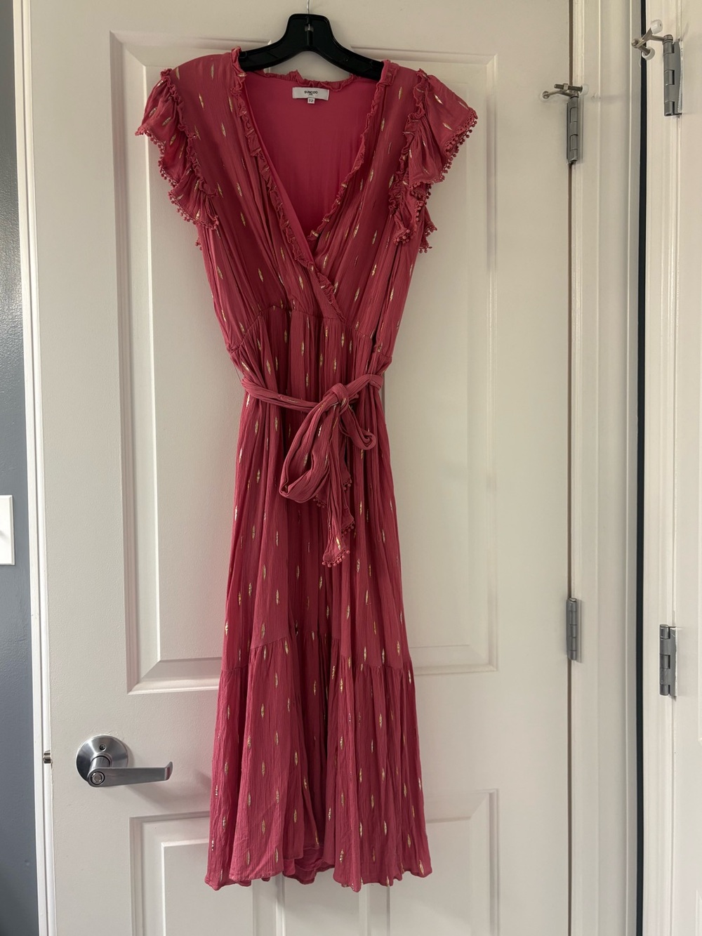 SUNCOO Pink & Gold Dress